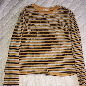 Ardene Stripped Yellow Top